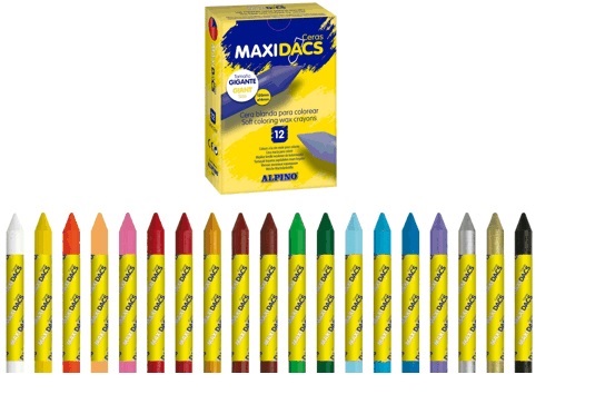 Maxidacs ceras alpino naranja 12 unds