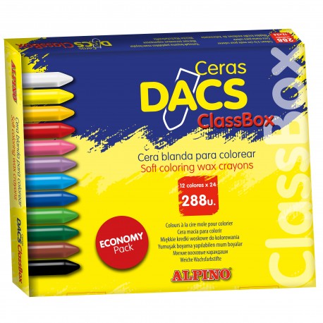 Caja 288 unidades lápices de cera dacscolor