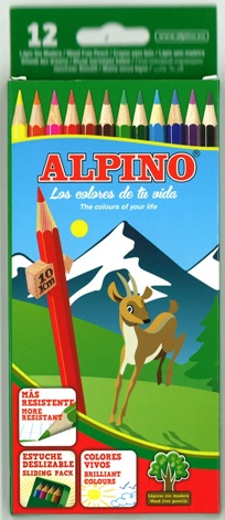 Lápices de colores alpino caja 12und.