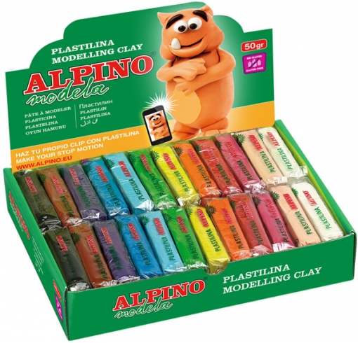 Plastilina modelling clay alpino 50gr naranja
