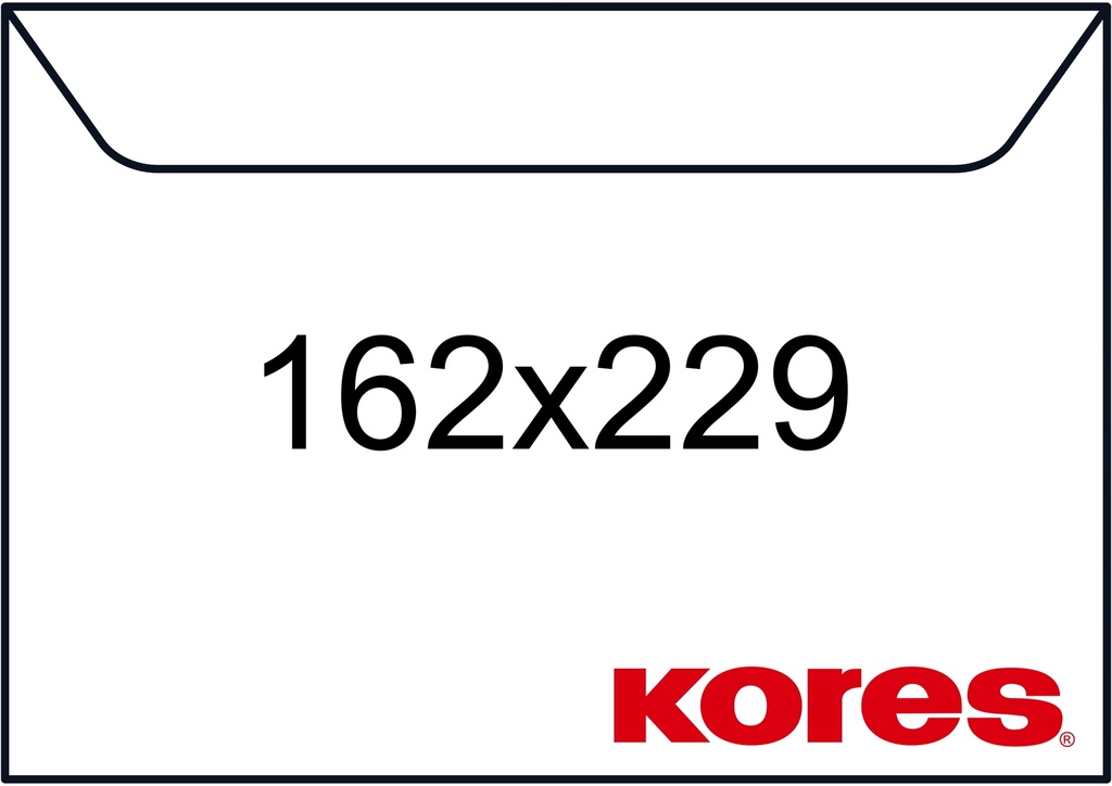 C/500u. Sobre 162x229 kores blanco 90g.
