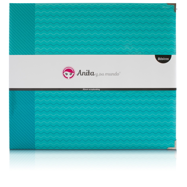 Álbum espumado scrap azul ondas