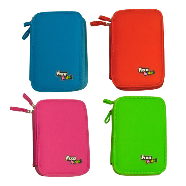 Plumier Fixo Kids 2 pisos rosa