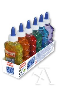 Cola transparentearente de color surt. 180ml. Instant