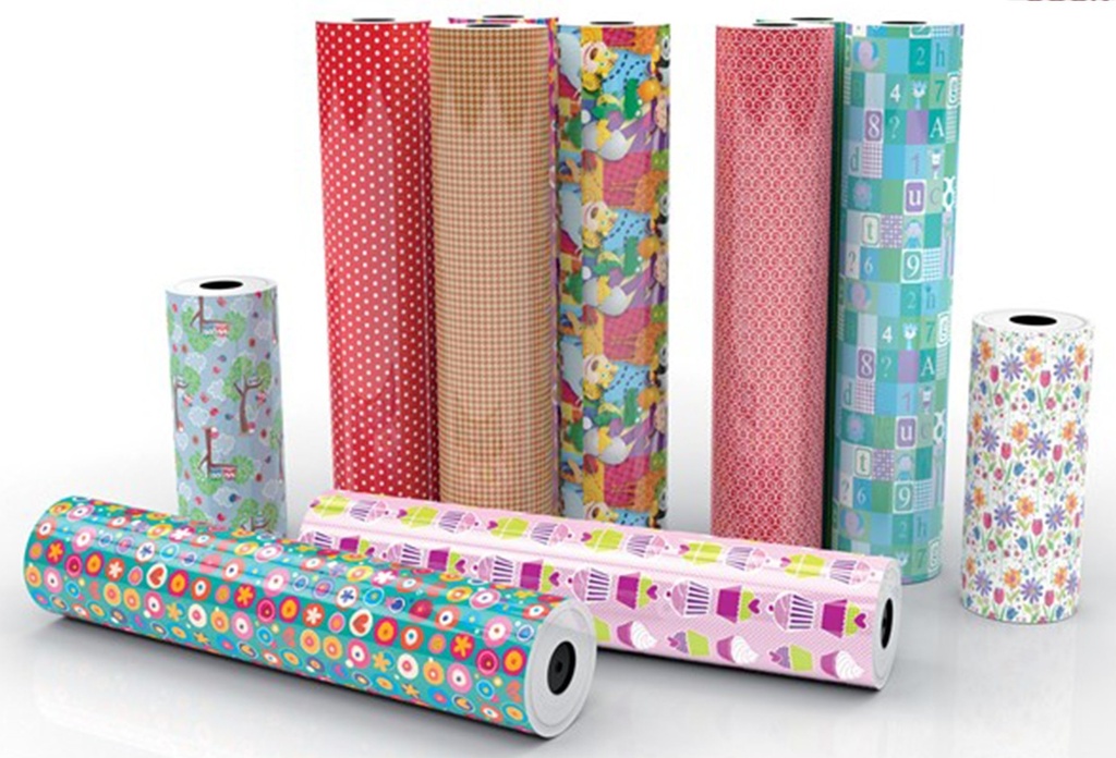 Bobina papel de 62 cm. Surtido colores