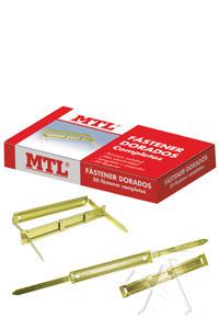 Fastener dorados completos caja 50und.