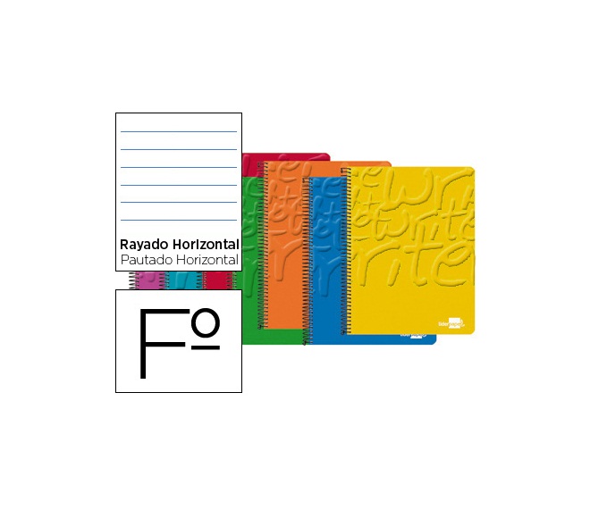Libreta espiral folio de 60grs. 80h.