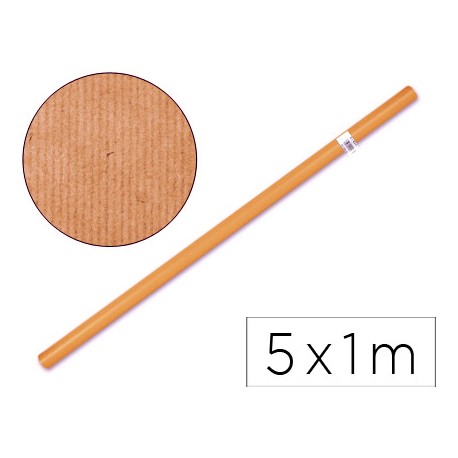 Papel kraft vergurado naranja 5x1mt.