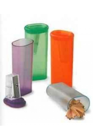 Afilalápices plástico con depósito