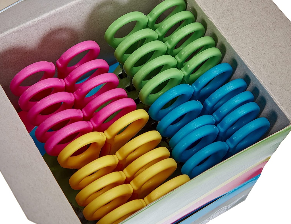 Expositor tijeras escolares 13cm acero inox. 20uds