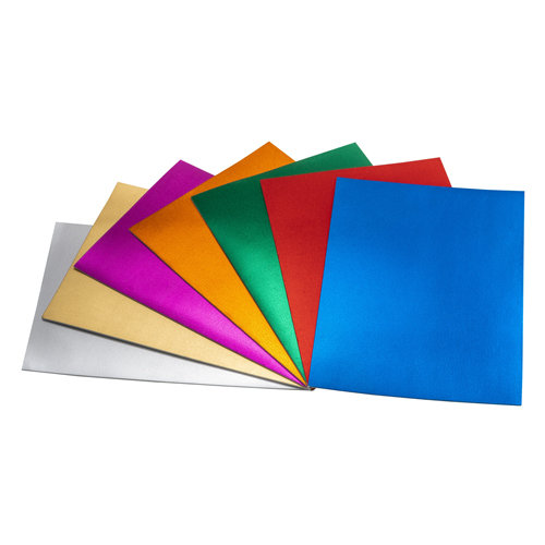 Hoja goma eva metálico fucsia 40x60