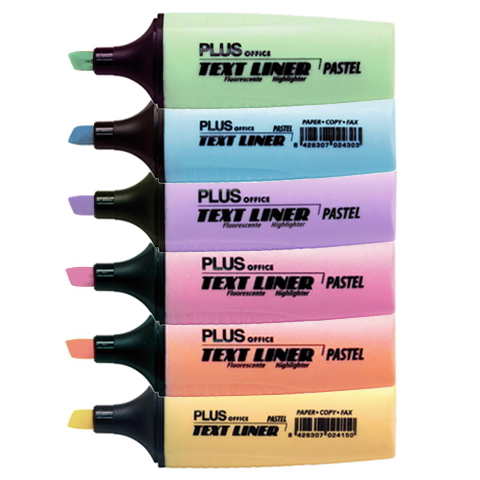 Fluorescente verde pastel text liner plus office