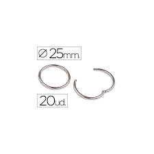 Anillas metálicas 25mm caja 20u. Umec