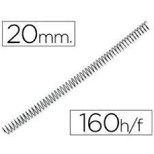 Espiral metálica 20 mm Caja 100 unidades