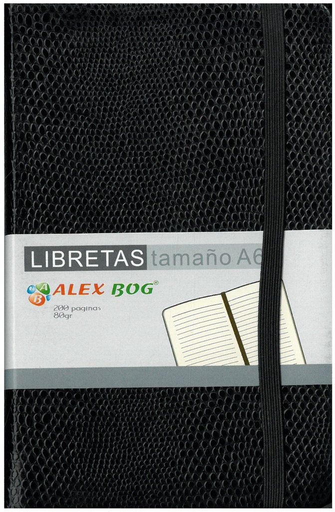 Libreta cosida A6 alexbog 200h. 80g varios colores