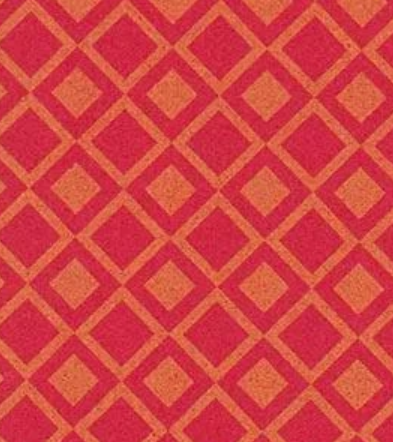 Hoja goma eva roja con cuadrados naranja 40x60