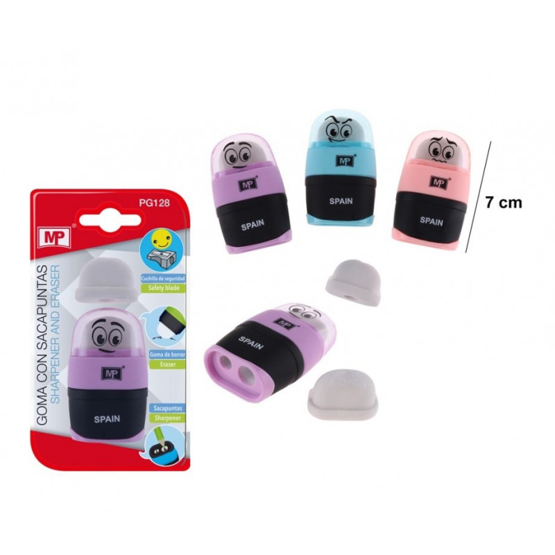 Goma con sacapuntas 2 agujeros + recambio