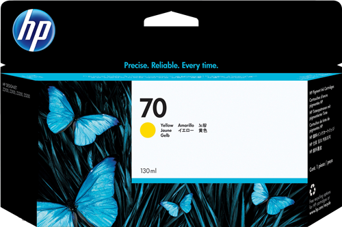 Tinta plotter hp dj z2100-3100 amarillo nº 70