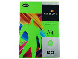 Papel color A4 verde fuerte 80grs Paquete. 500h paperl