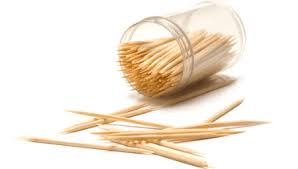 Palillos dientes madera bote