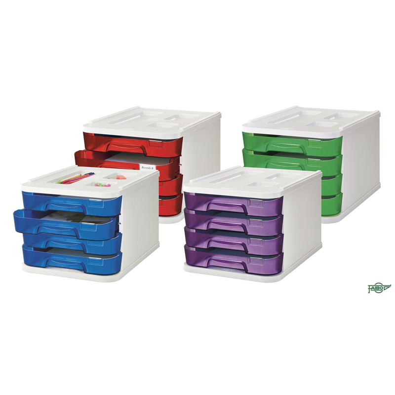 Módulo 4 Cajones Transparente Flúor Faibo