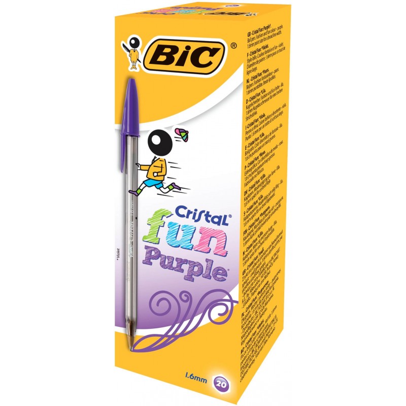Bolígrafos Bic Cristal Fun 1.6mm Caja 20