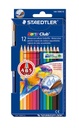 [144 10NC12] 12 lápices de colores acuarelables Noris Club Staedtler