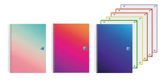 Cuaderno espiral Oxford 400195751 A4+ Europeanbook 120H 90G cuadros 5x5 Gradient