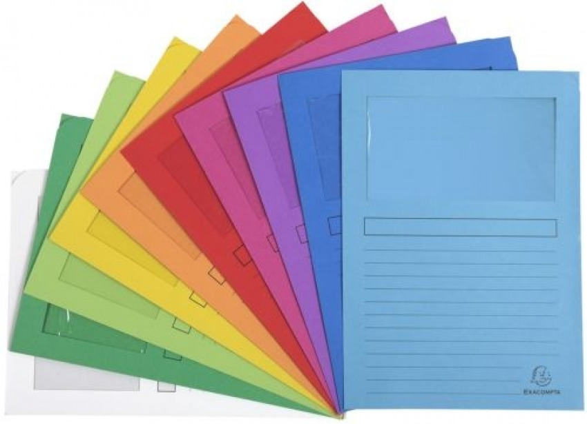 Pack/25 subcarpetas A4 con ventanas 120G col