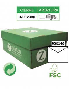 Sobre offset blanco 90x140 zelatun 500 unid