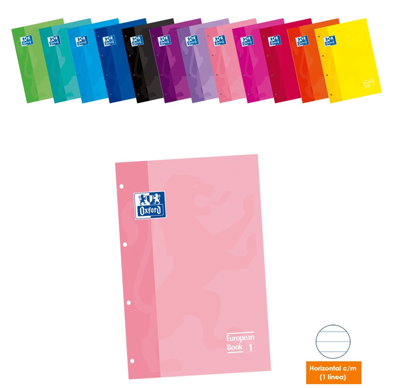 Recambio A4 color rosa chicle 80h 90g 1 línea c/m Oxford