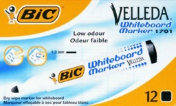 [1701 09] Rotul. Pizarra blanca velleda negro p/ gruesa c/12