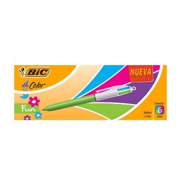 [887777] Bolígrafo Bic 4 colores pastel fashion 1mm. C/12 u