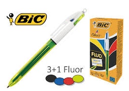 [933948] Bolígrafo 4 colores fluo Bic unidad