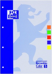 [400045041] Recambio oxford classic 5 colores A4 5x5 80h 90g