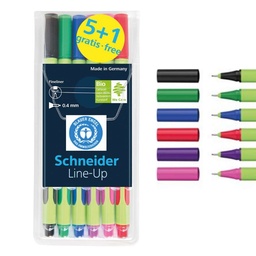[191086] ROTULADORES FINELINER LINE-UP 0,4mm E/6UND. COLORES SURTIDOS SCHNEIDER