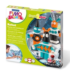 [8034 03 LZ] Pasta moldear fimo kids robot 4und. Surt 42 gr Staedtler