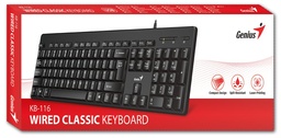 Teclado con cable genius kb-116 negro usb