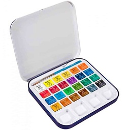 [131900924] Estuche 24 pastillas acuarela fina + pincel