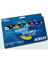 [0436010000] COLORES ACRILICOS 8 Colores 20ml ACRILEX