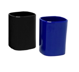 [4111N] Portalápices cuadrado opaco negro