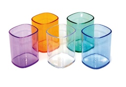 [TR4111VI] Portalápices cuadrado translucido lila