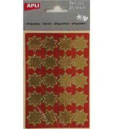 [721] Gomets estrella dorada 8 puntas ref.721