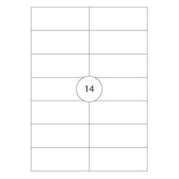 [04600170] Caja 100h. Etiq. A4 c/ rectos 105x42,4mm.