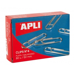 [11716] C/80 clips plata nº4 50mm Apli