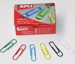 [11723] C/100 CLIPS DE COLORES Nº2 32mm APLI