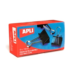 [11948] C/12u. Pinzas de pala abatible 19mm