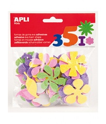 [13078] B. Formas eva purpurina flor 48unid