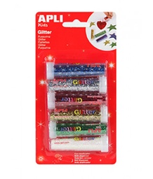 [13343] Purpurina pack 6 botes col surtido Apli