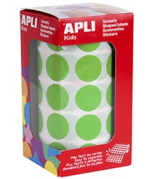 [16724] GOMETS  REDONDOS  COLOR verde claro ø 20mm ROLLO